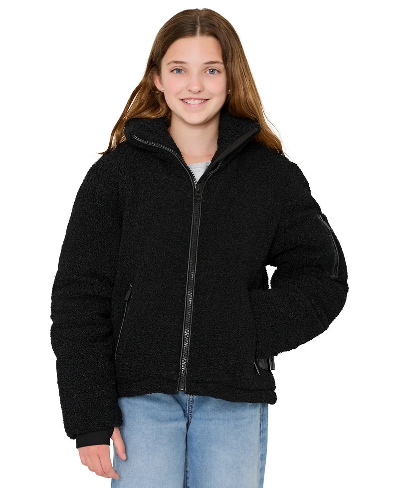 Sam Edelman Big Girls Sherpa Moto Jacket