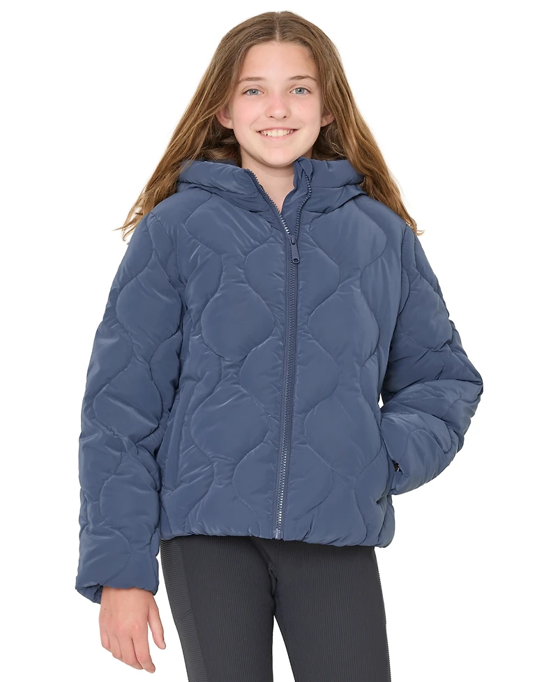 Sam Edelman Big Girls Velvet Touch Onion Quilted Jacket