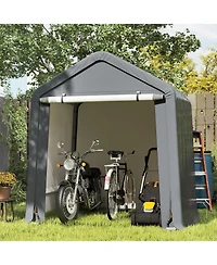 Akiudex 6 x 6.5 Feet Portable Motorcycle Outdoor Storage Shelter