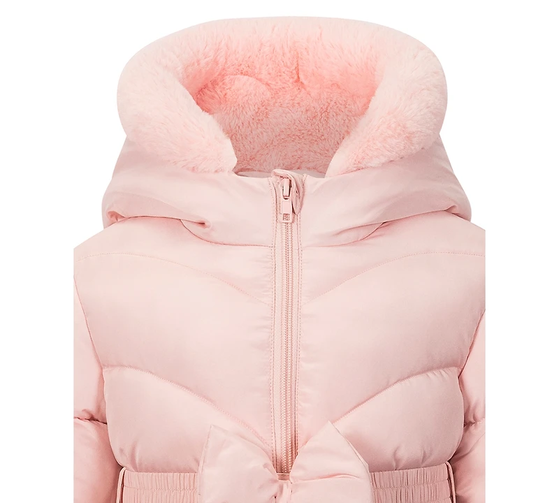 S Rothschild & Co Toddler and Little Girls 2-Piece Belted Coat Purse Set