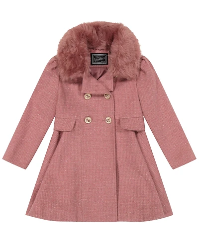 S Rothschild & Co Toddler and Little Girls Tweed Princess Dress Coat