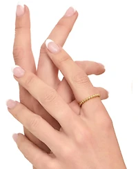 Devata Beaded Ball Ring Gold Plated Sterling Silver