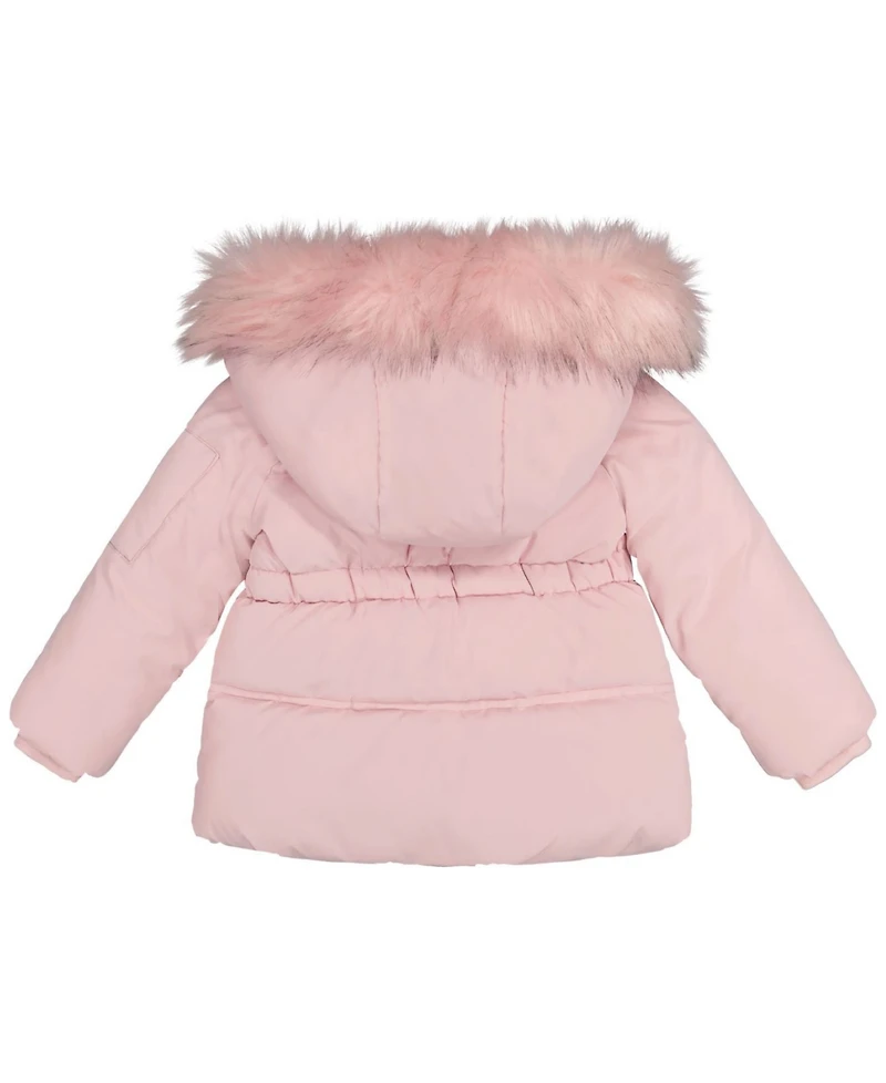 S Rothschild & Co Toddler and Little Girls Velvet Touch Parka