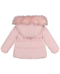 S Rothschild & Co Toddler and Little Girls Velvet Touch Parka