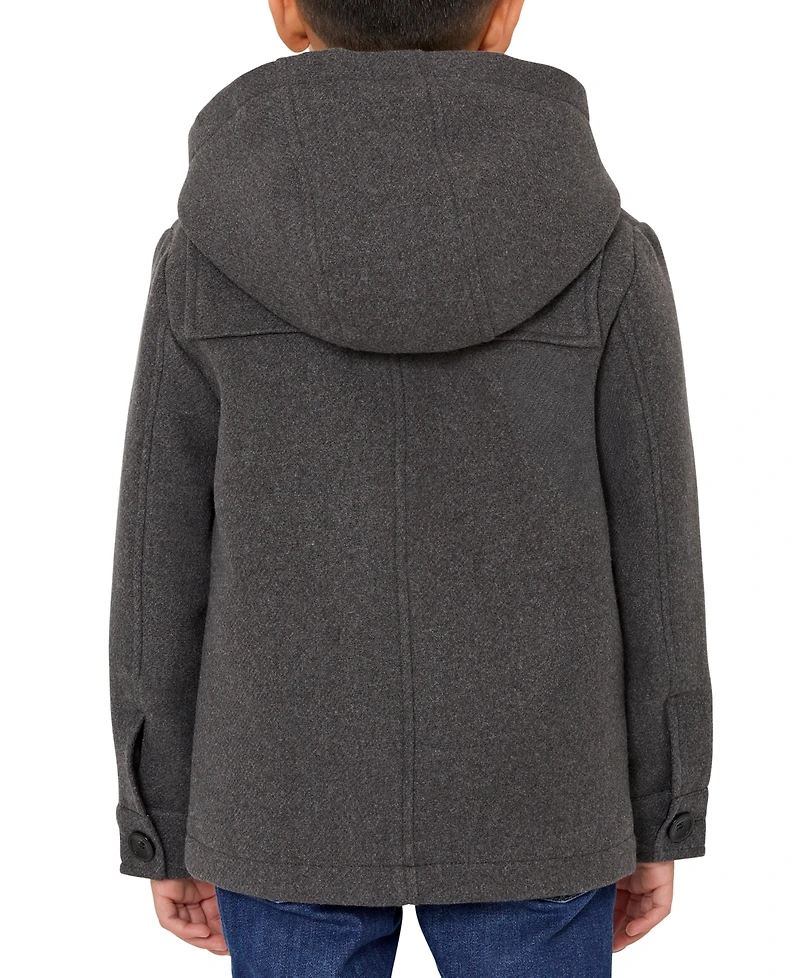 S Rothschild & Co Toddler and Little Boys Faux Wool Hooded Jacket