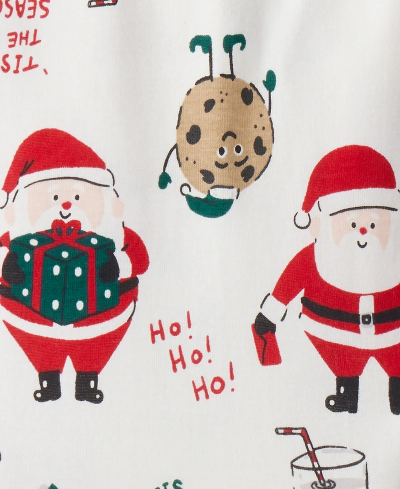 Carter's Toddler Boys or Girls 2-Piece Santa Print Top and Pants Pajama Set