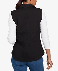 Ruby Rd. Petite Quilted Terry Inner Beauty Vest Jacket