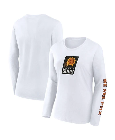 Fanatics Women's White Phoenix Suns Long Sleeve T-Shirt
