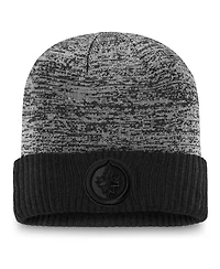 Fanatics Men's Black Winnipeg Jets Authentic Pro Travel Training Cuffed Knit Hat