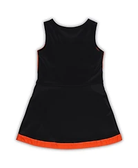 Outerstuff Girls Preschool Black Cincinnati Bengals Two-Piece Cheer Captain Jumper Dress with Bloomers Set