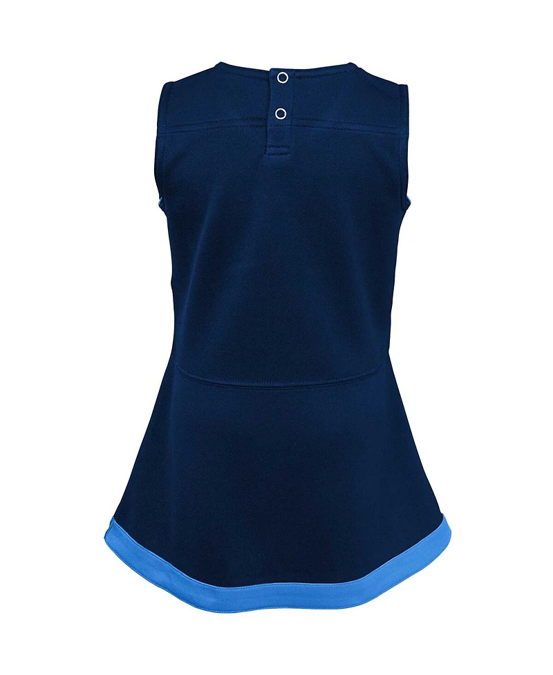 Outerstuff Girls Baby Boys and Navy Tennessee Titans Cheer Captain Jumper Dress