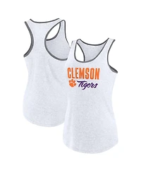 Fanatics Women's Ash Clemson Tigers Fuel Racerback Tank Top