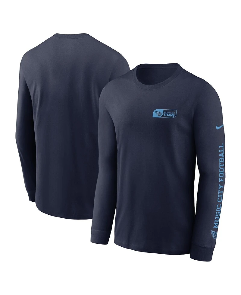 Nike Men's Navy Tennessee Titans All Out Long Sleeve T-Shirt