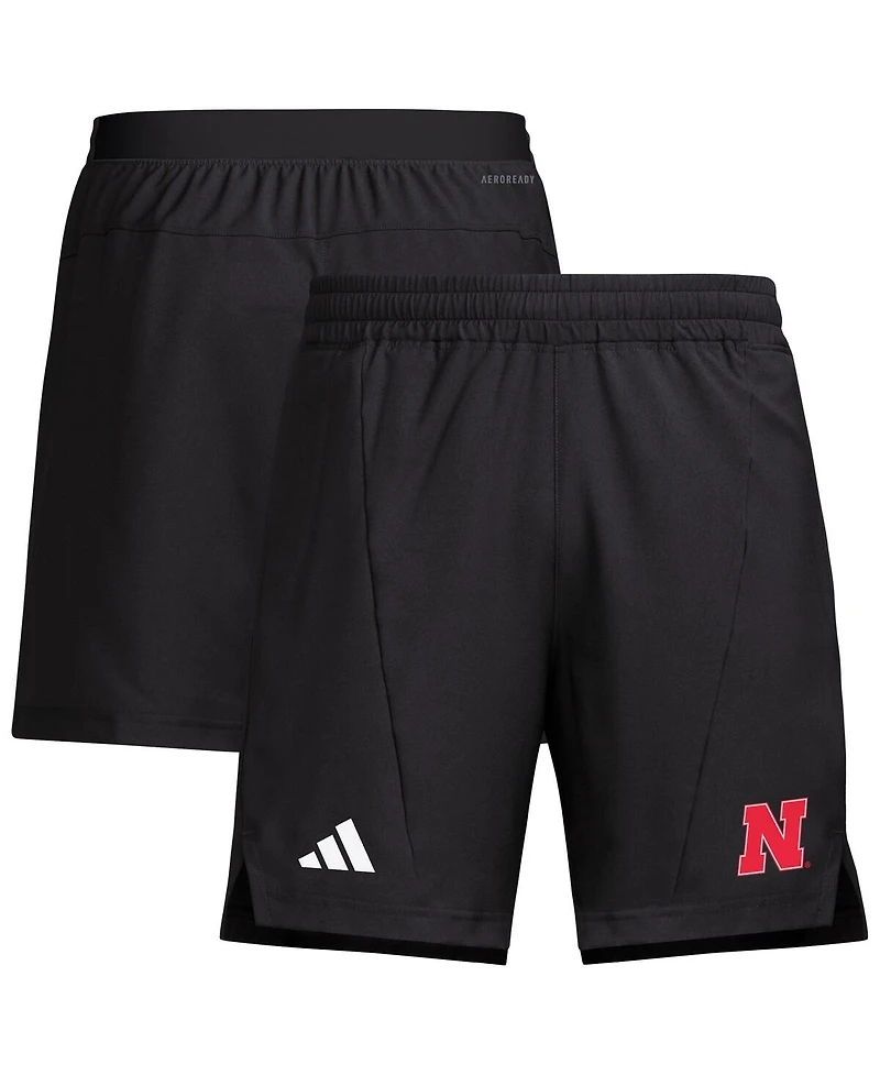 Adidas Men's Black Nebraska Huskers Program Woven Training Shorts