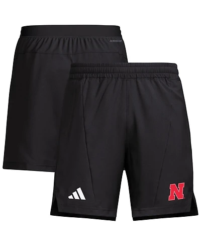 Adidas Men's Black Nebraska Huskers Program Woven Training Shorts