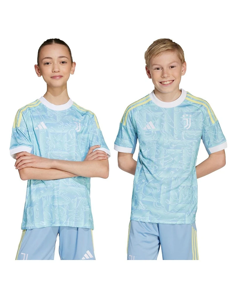 Adidas Big Boys and Girls Blue Juventus 2025/26 Away Replica Jersey