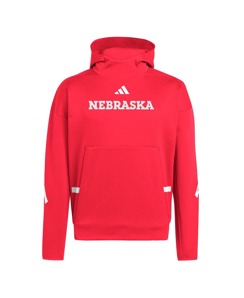 Adidas Men's Scarlet Nebraska Huskers Z.n.e. Pullover Hoodie