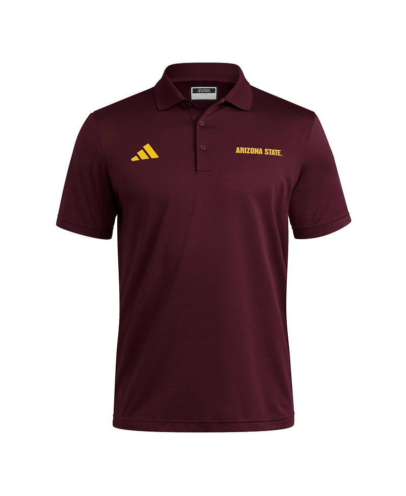 Adidas Men's Maroon Arizona State Sun Devils Ultimate 365 Ottoman Polo Shirt
