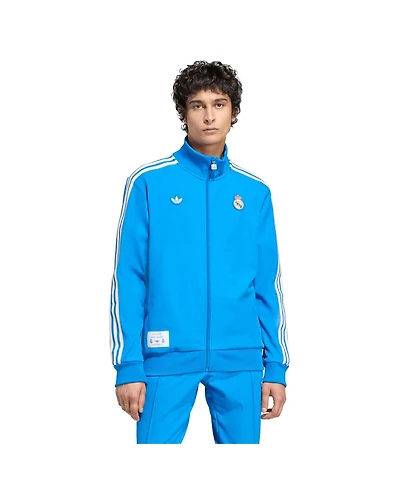 Adidas Men's Blue Real Madrid Terrace Icons Full-Zip Track Jacket
