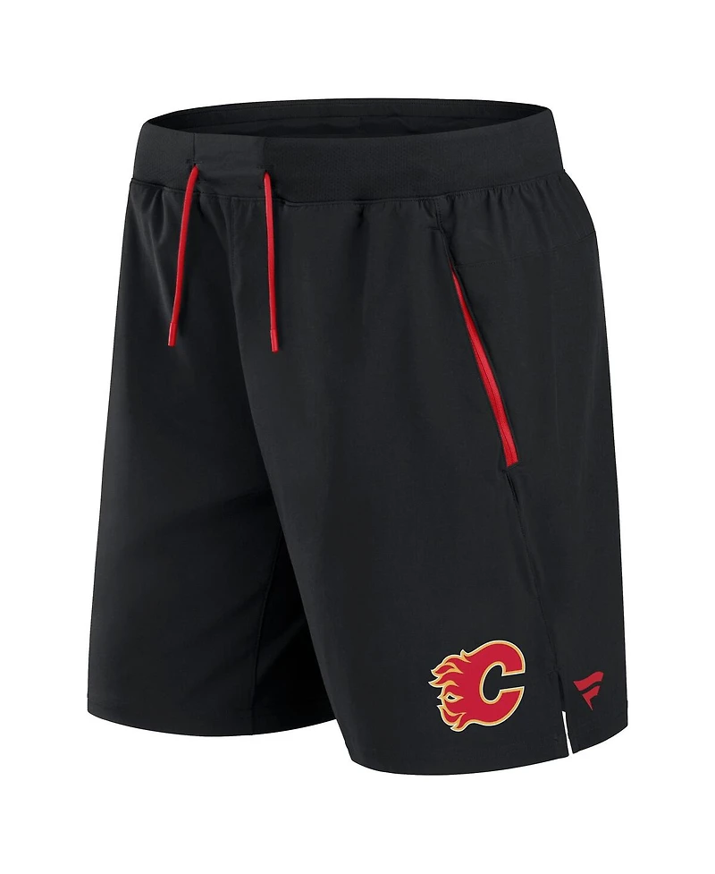 Fanatics Men's Black Calgary Flames Authentic Pro Rink Performance Shorts