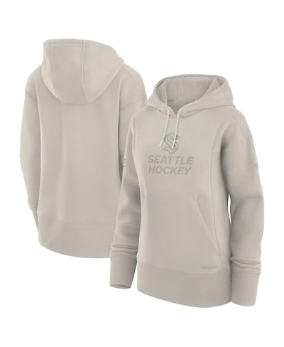 Fanatics Women's Cream Seattle Kraken Authentic Pro Road Pullover Hoodie