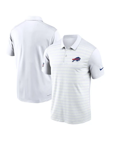 Nike Men's White Buffalo Bills Sideline Victory Dri-fit Polo Shirt