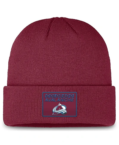 Fanatics Men's Burgundy Colorado Avalanche Authentic Pro Cuffed Knit Hat