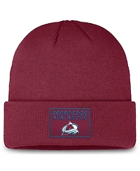 Fanatics Men's Burgundy Colorado Avalanche Authentic Pro Cuffed Knit Hat