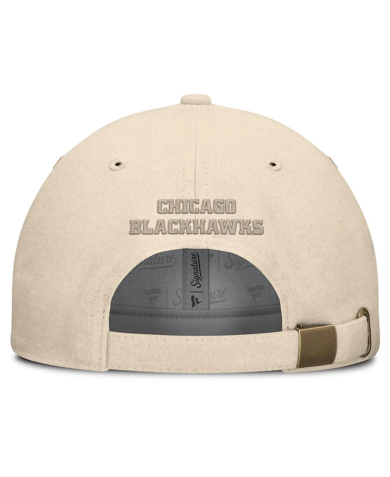 Fanatics Men's Tan Chicago Blackhawks Front Office Canvas Adjustable Hat