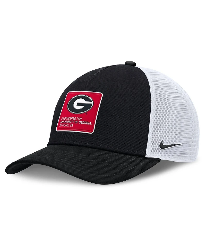Nike Men's /White Georgia Bulldogs 2025 On-Field Rise Engineered Trucker Adjustable Hat