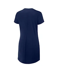 Fanatics Women's College Navy Seattle Seahawks Ruched Drape T-Shirt Dress