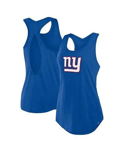Fanatics Women's Royal New York Giants Iron Fan Tank Top