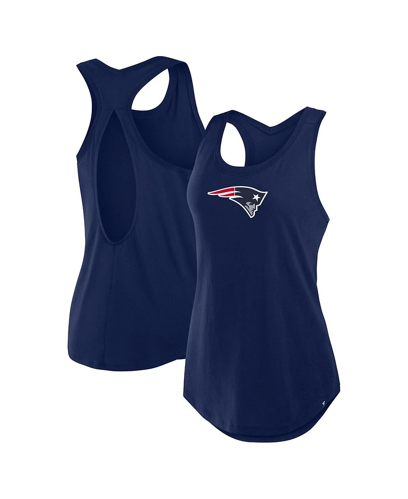 Fanatics Women's Navy New England Patriots Iron Fan Tank Top