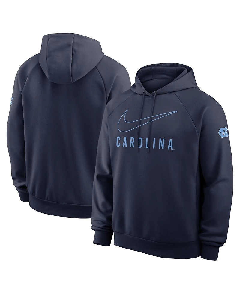 Nike Men's Navy North Carolina Tar Heels Premium Raglan Performance Pullover Hoodie