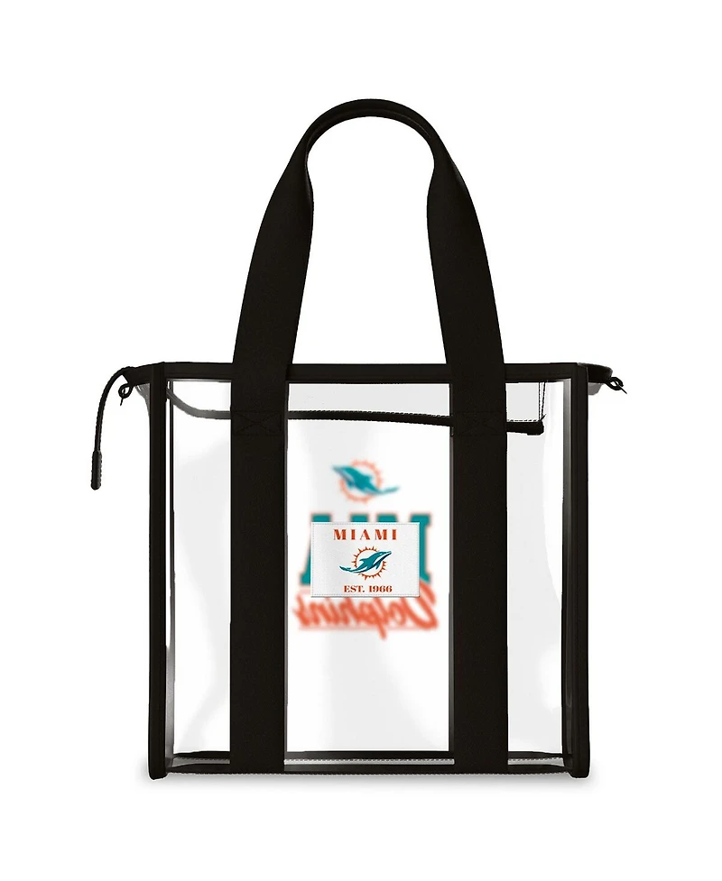 Wear by Erin Andrews Miami Dolphins Stadium Tote Bag with Team Color Trim