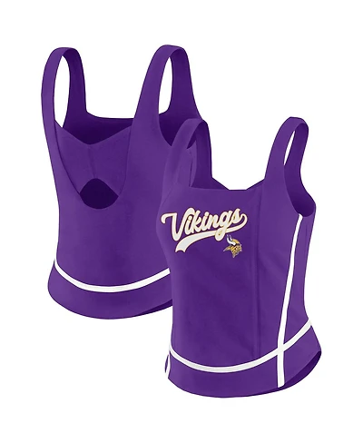Wear by Erin Andrews Women's Purple Minnesota Vikings Square Neck Tank Top