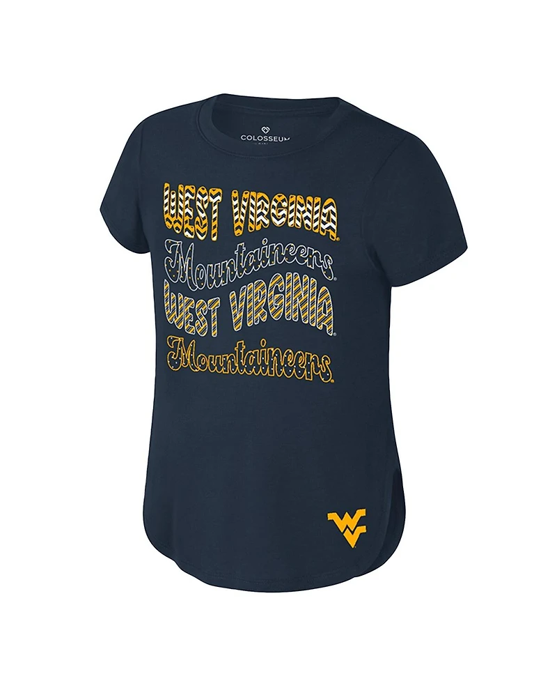 Colosseum Big Boys and Girls Navy West Virginia Mountaineers Rogan T-Shirt