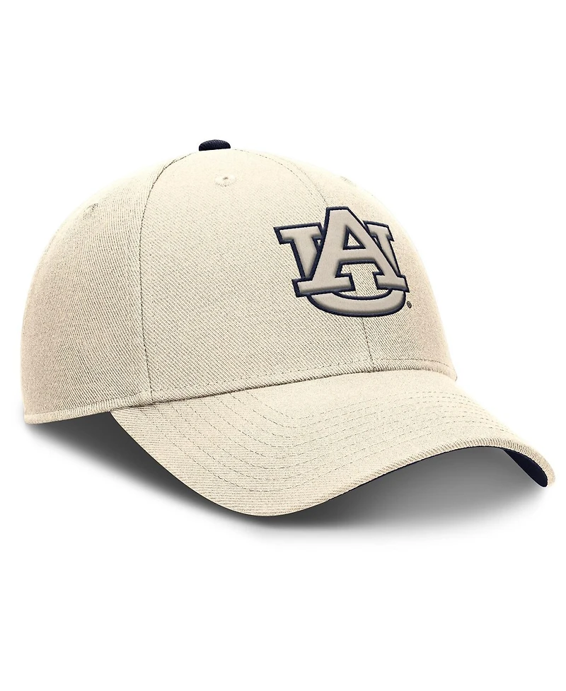 Nike Men's Natural Auburn Tigers Rise Primetime Dri-fit Trucker Adjustable Hat