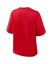 Nike Women's Red Kansas City Chiefs Essential Script Relaxed Boxy T-Shirt