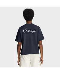 Nike Women's Navy Chicago Bears Rewind Pocket Boxy T-Shirt