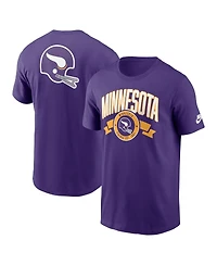 Nike Men's Purple Minnesota Vikings Rewind Front and Back Hit Essential T-Shirt
