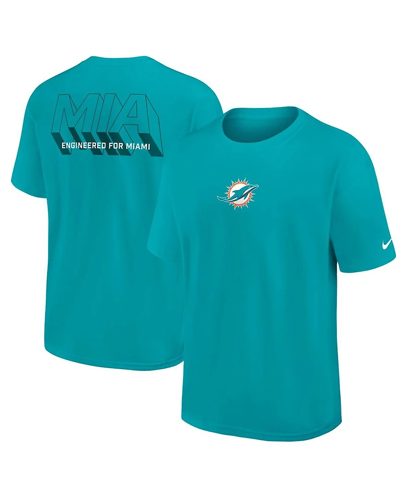 Nike Men's Aqua Miami Dolphins Dominate the Game Essential Max90 T-Shirt