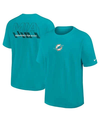 Nike Men's Aqua Miami Dolphins Dominate the Game Essential Max90 T-Shirt