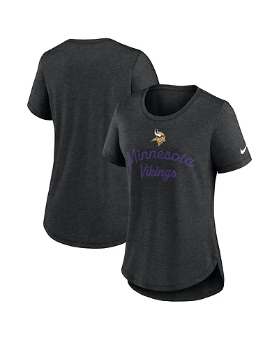 Nike Women's Black Minnesota Vikings Script Tri-Blend T-Shirt