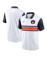 Nike Men's White/Navy Auburn Tigers Primetime Campus Pattern Vapor Performance Polo Shirt