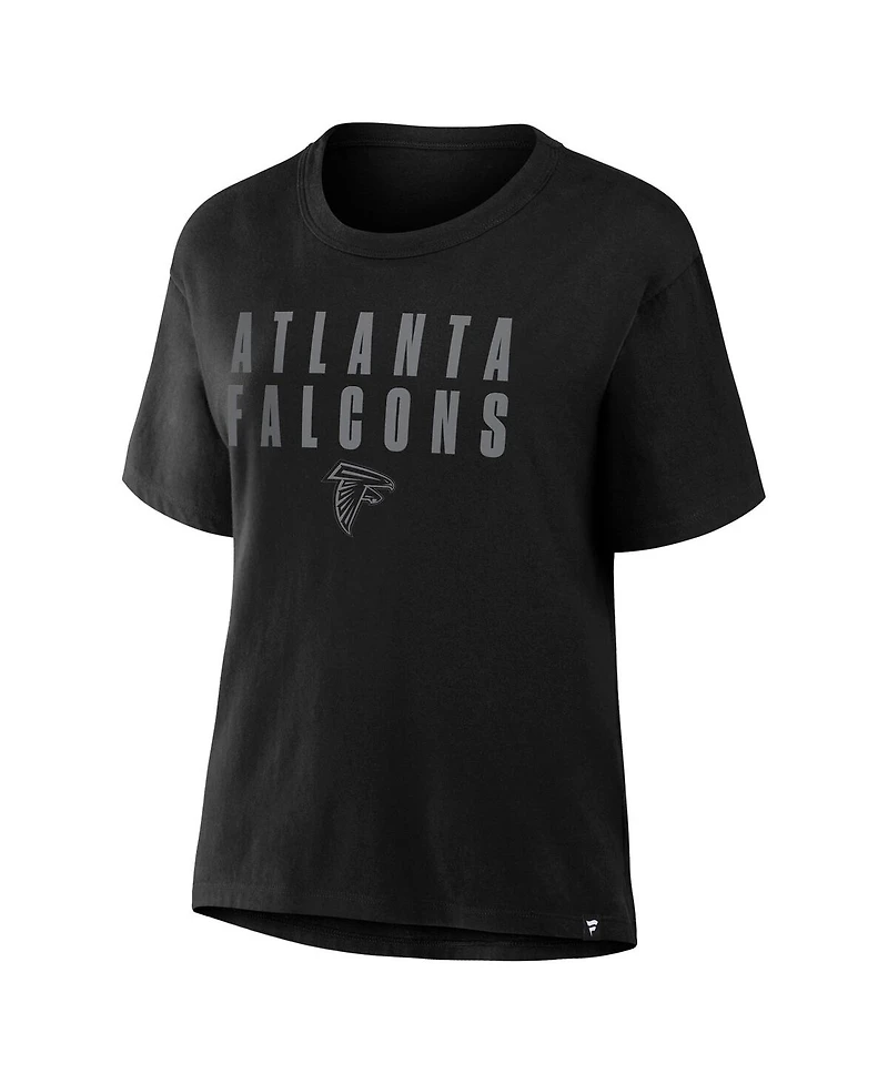 Fanatics Women's Black Atlanta Falcons Blackout Kneel Down Legacy T-Shirt