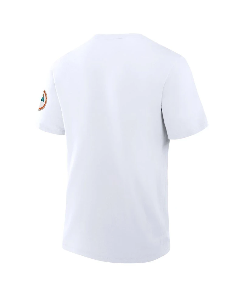 Fanatics Men's White Miami Dolphins Elevated Classic Legacy T-Shirt
