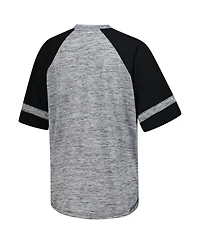 G-iii 4Her by Carl Banks Women's Heather Gray Ross Chastain Hall of Fame Oversized Raglan V-Neck T-Shirt