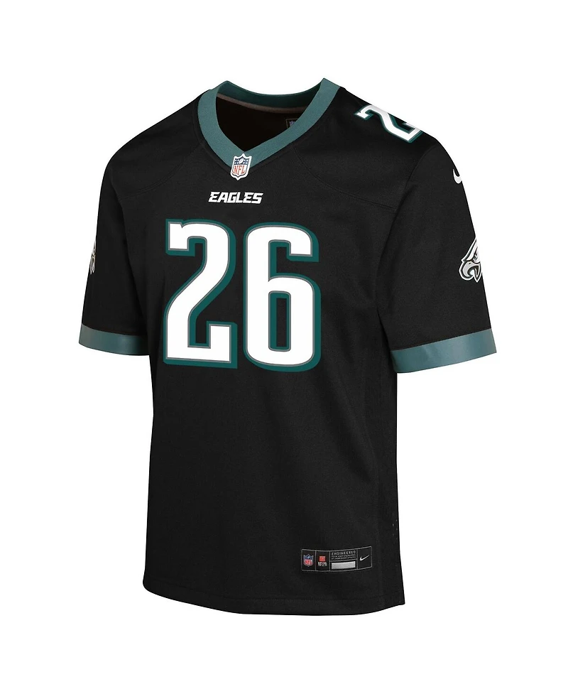 Nike Big Boys and Girls Saquon Barkley Black Philadelphia Eagles Alternate Game Jersey