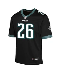 Nike Big Boys and Girls Saquon Barkley Black Philadelphia Eagles Alternate Game Jersey